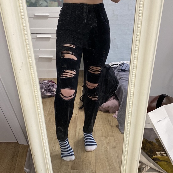 Urban planet Black ripped jeans - Picture 4 of 4